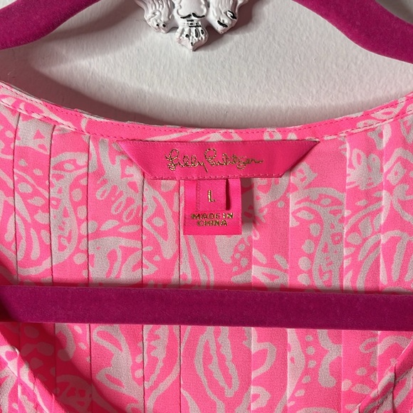 NWOT Lilly Pulitzer Marilina Tunic Top in Havana Pink Clawdia, Size Large. - Picture 4 of 12
